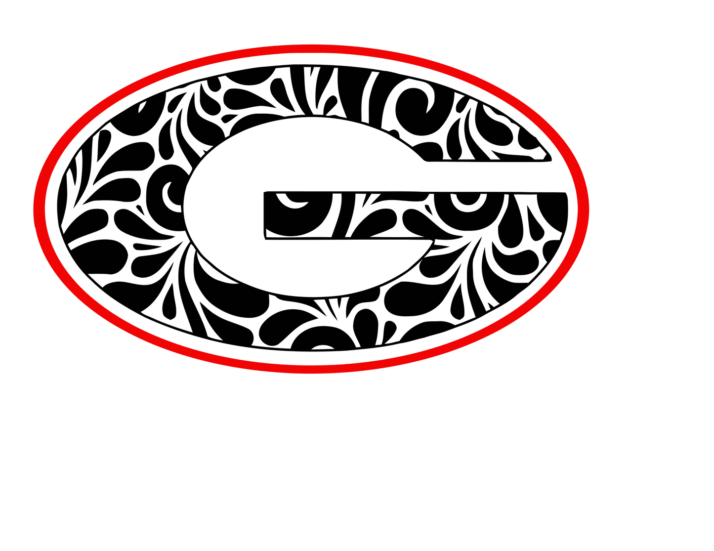 G with spiderwebs on the inside