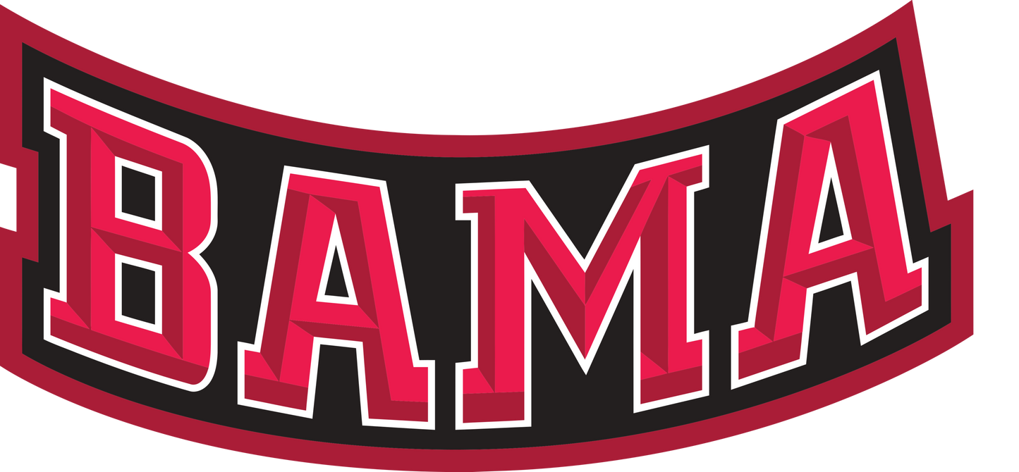 Bama curved logo