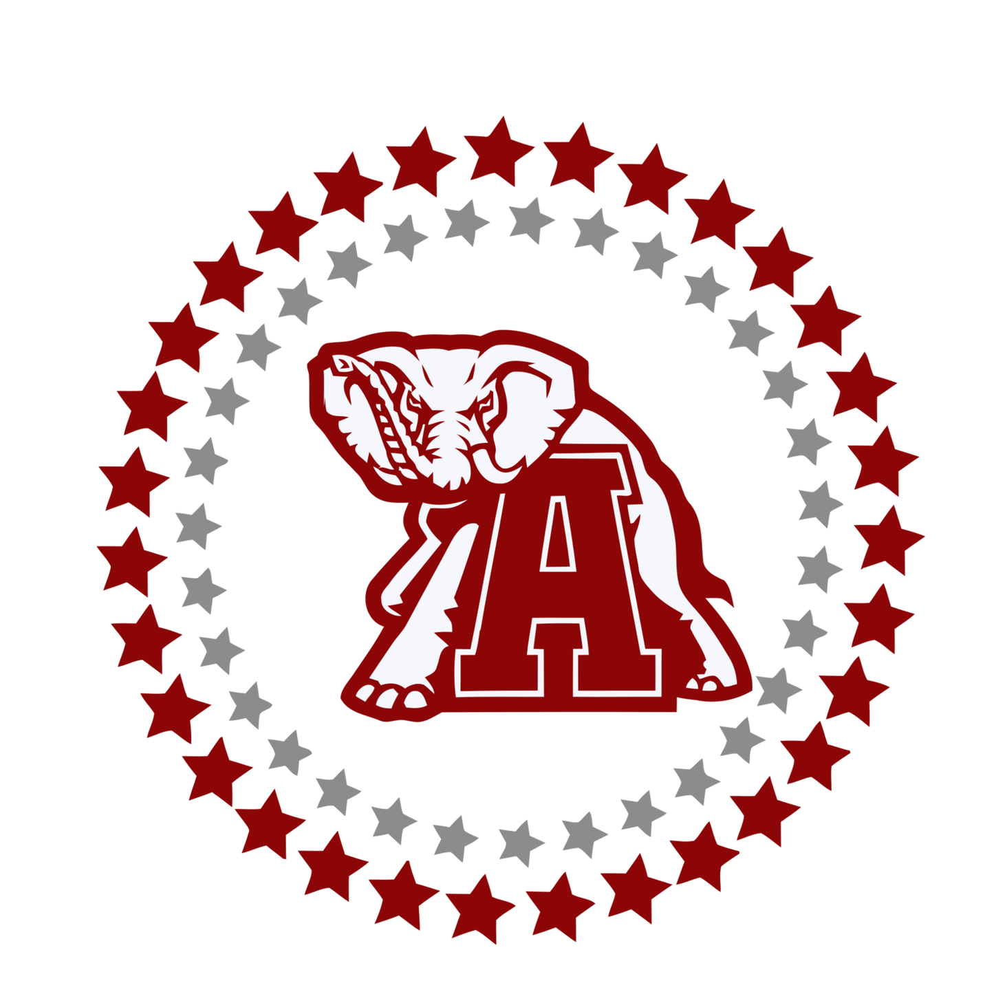 Elephant surrounded by stars