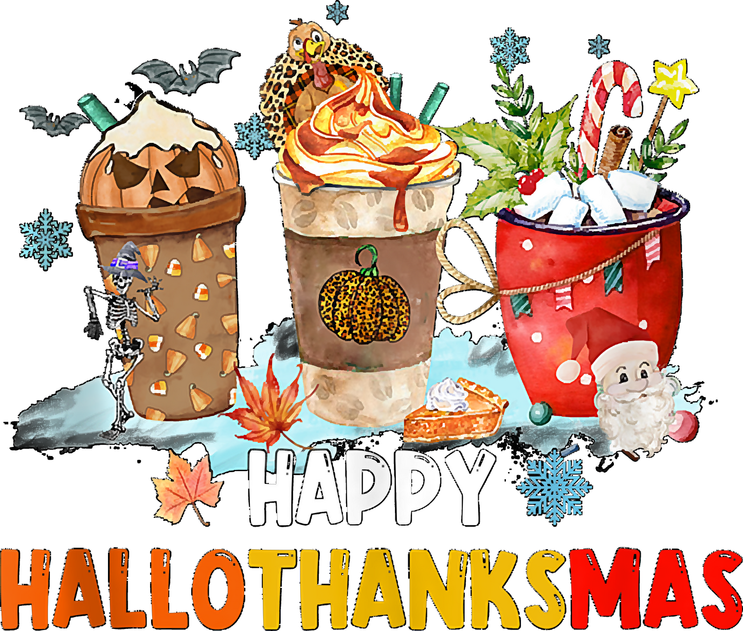 CandyCorn, Pumpkin, Santa