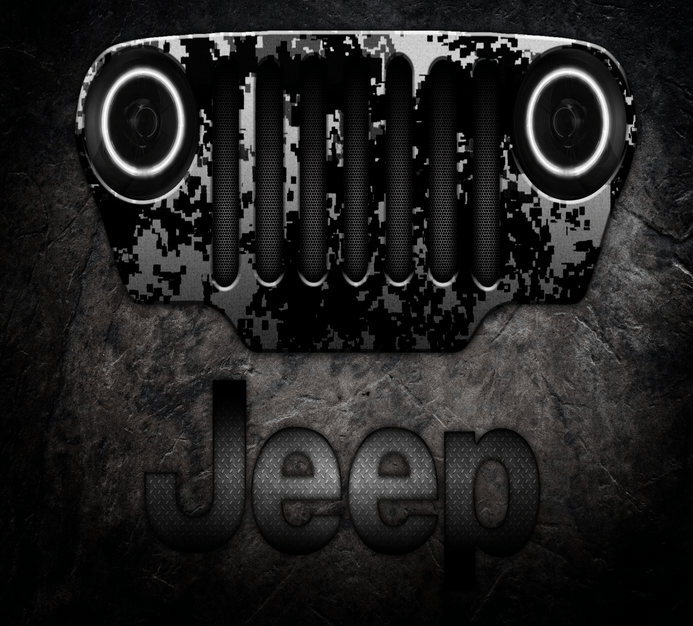 Very detailed grill on marble