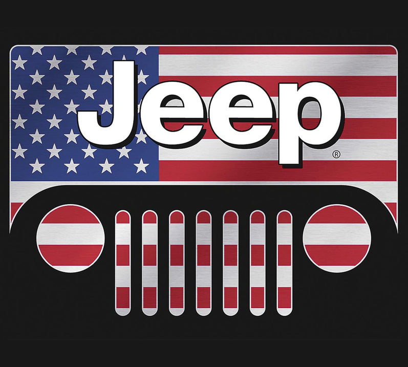 Jeep with American Flag
