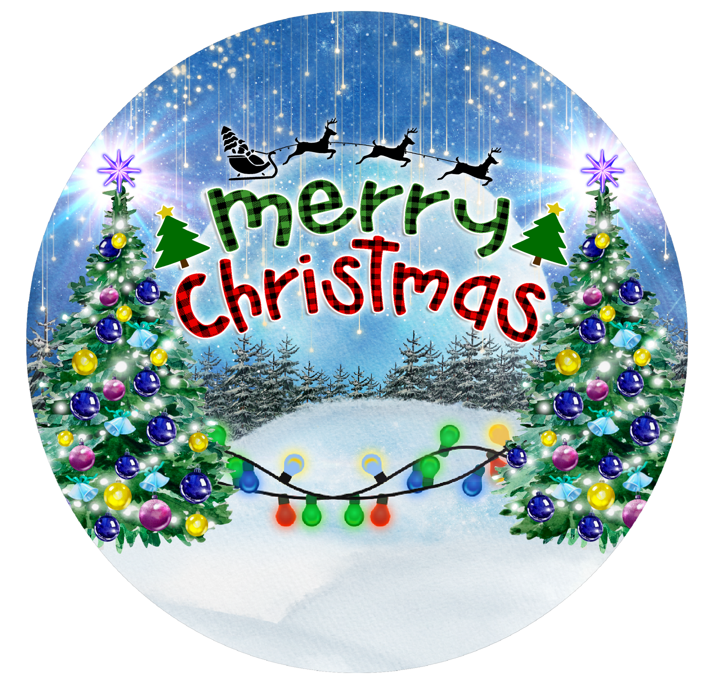 Snowman Ornament Scene