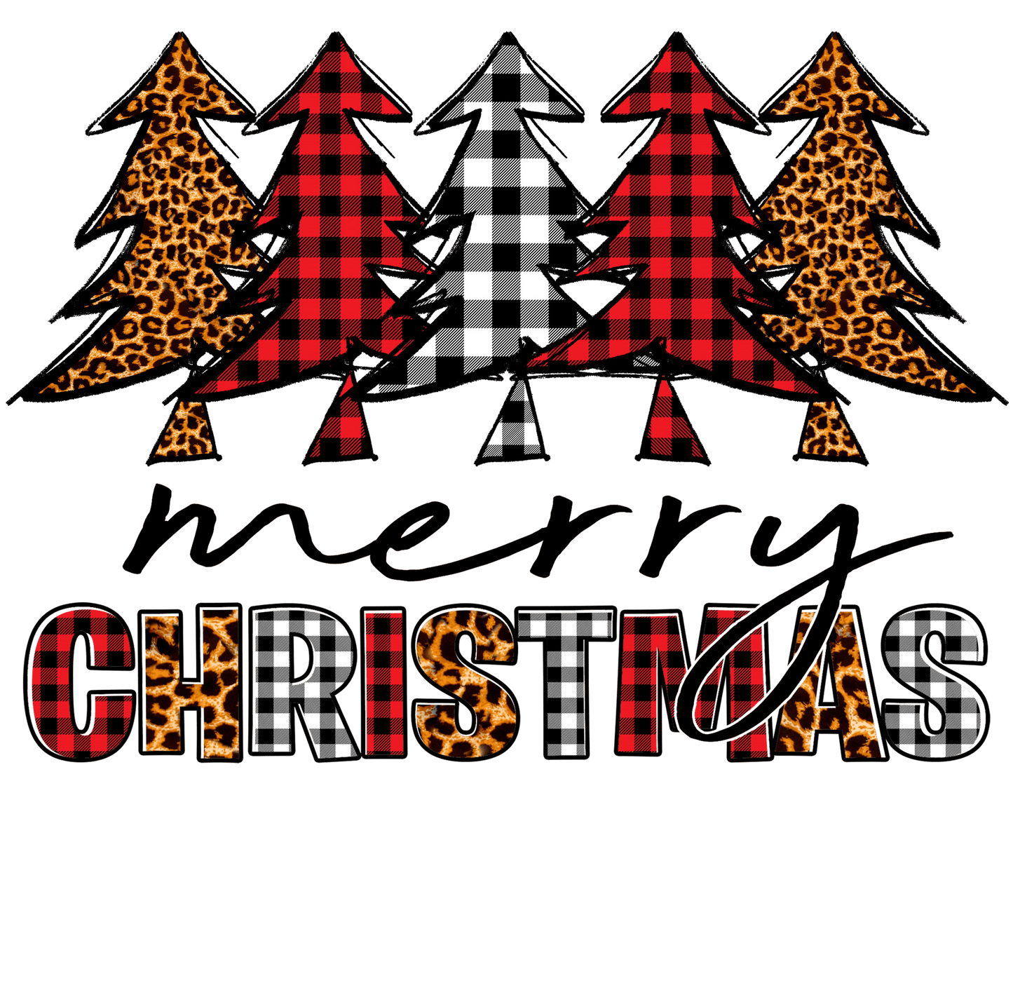 Plaid Christmas Trees in Plaid