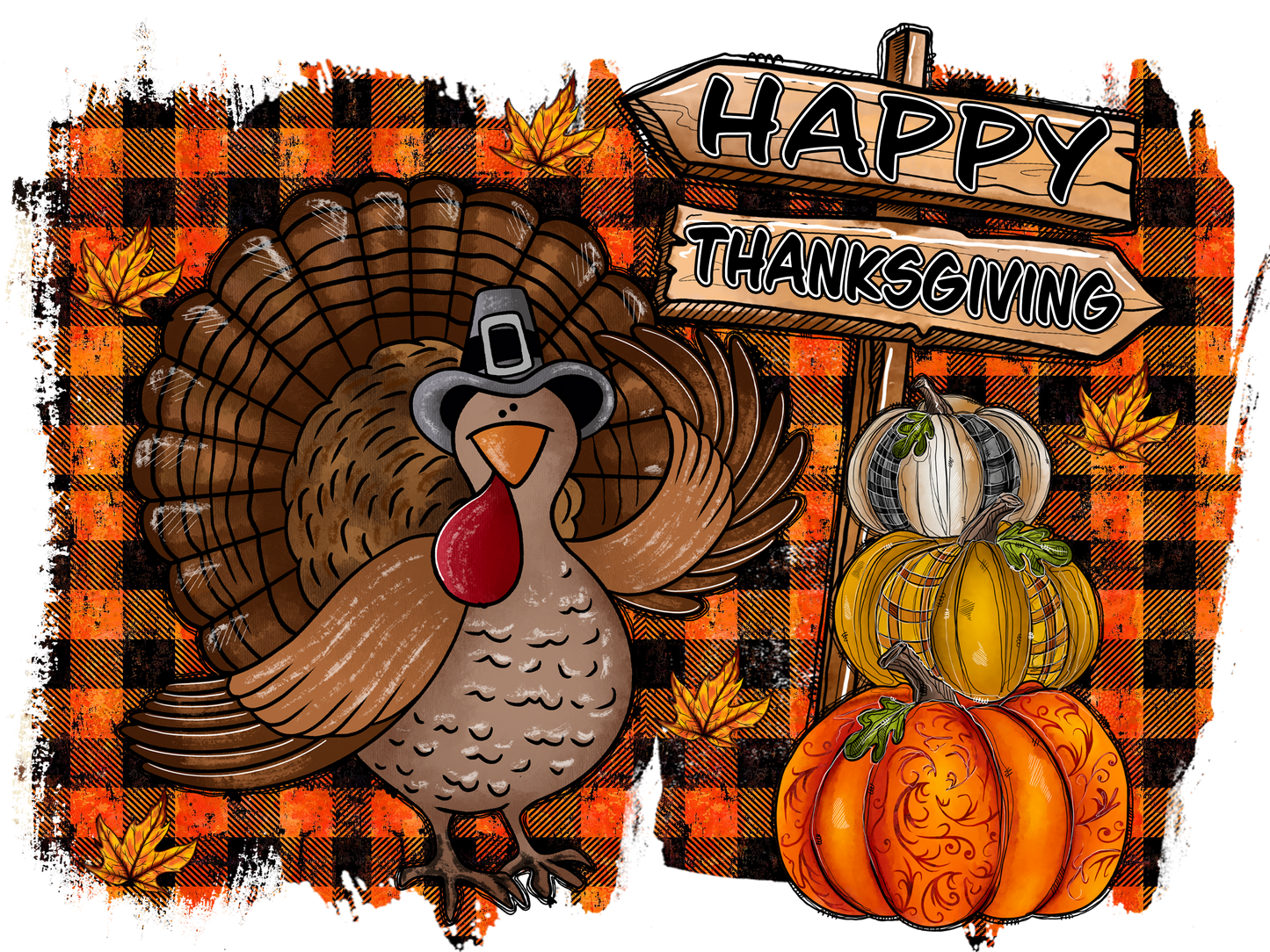 Happy Thanksgiving Pilgrim Turkey