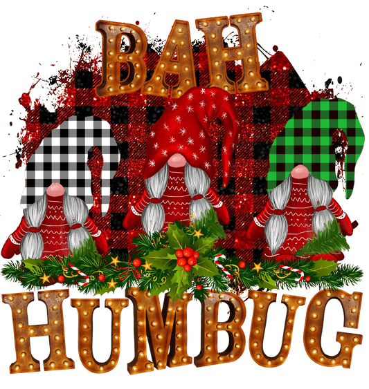 Christmas Gnome Bah Humbug