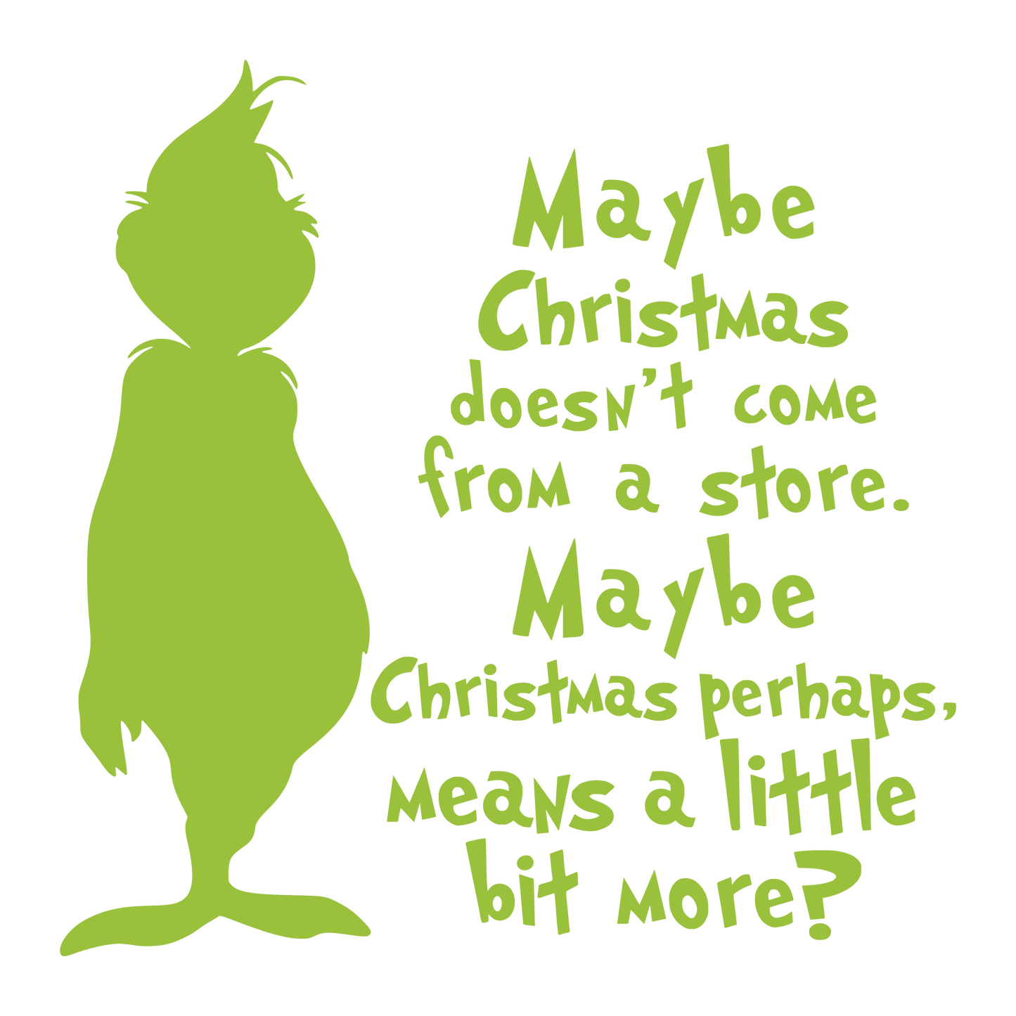 Maybe Christmas doesn't come from a store…