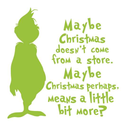 Maybe Christmas doesn't come from a store…