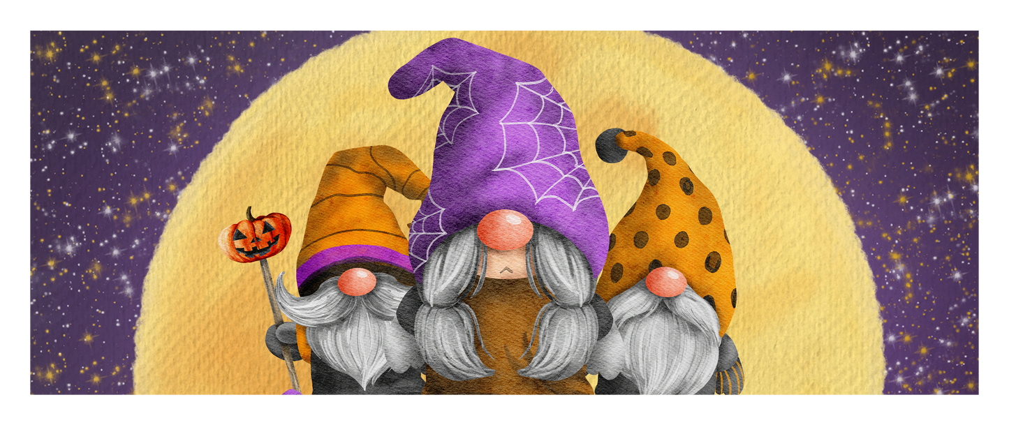 Three Gnomes in front of Moon