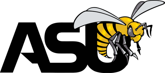 Alabama State Hornets logo in Black with Yellow Hornet